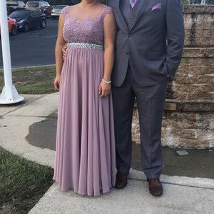 Soft Purple long prom/wedding dress